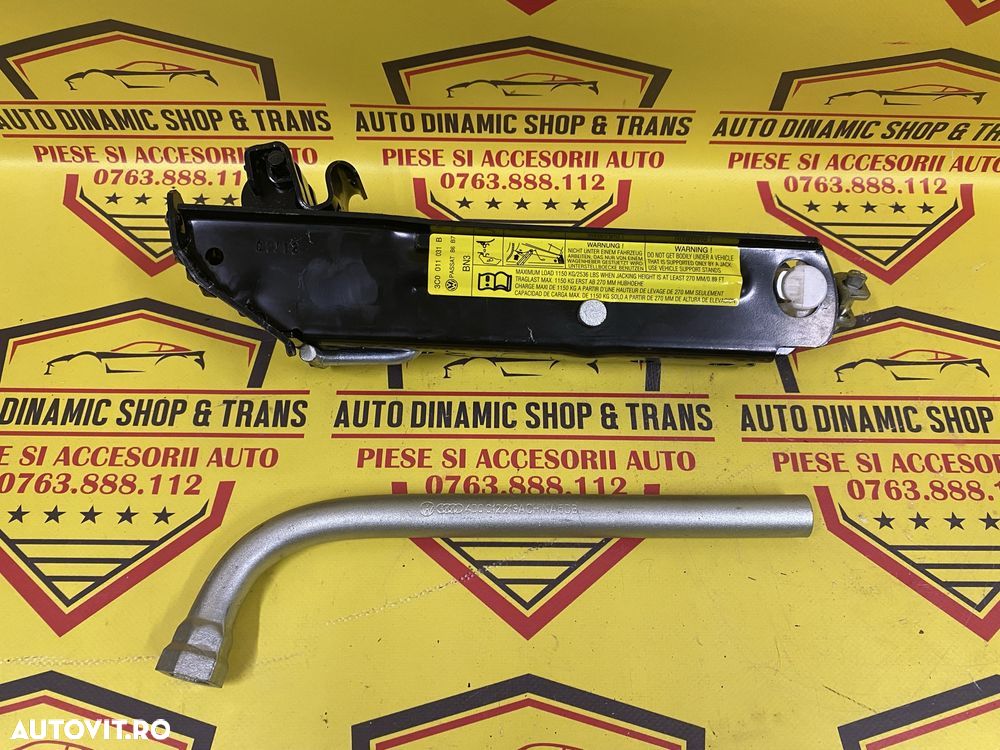 Cric auto original Skoda Superb VW Passat B6 B7 + cheie prezoane - 3