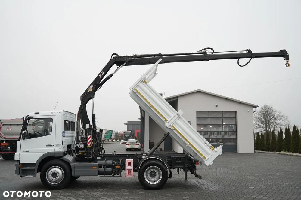 Mercedes-Benz ATEGO 1218 / 4x2 / WYWROTKA + HDS HIAB 0088 BS-3  / PILOT  /MANUAL - 2
