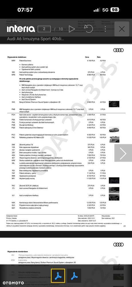 Audi A6 Limousine 40 TDI mHEV Quattro Sport S tronic - 12