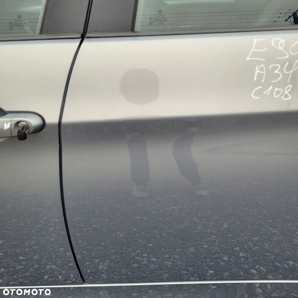DRZWI LEWY TYŁ TYLNE BMW E90 A34 ARKTIS METALIC ORYGINALNY LAKIER C108 - 2