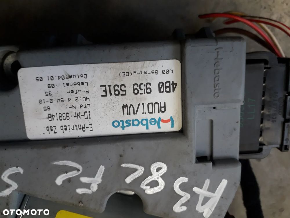 silniczek szyberdachu 4B0959591E A3 8L 1.6 lift - 2