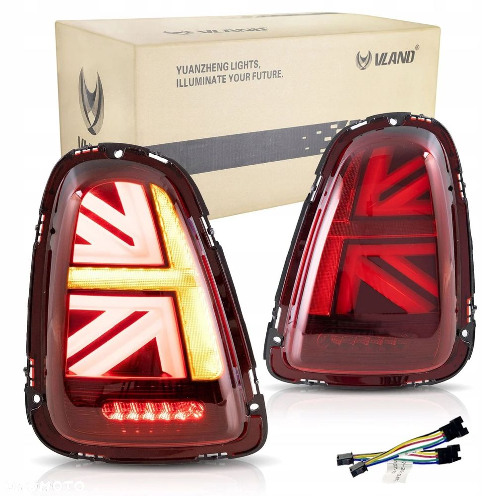 Lampy tyl kpl Vland Full Led Red Union Tuning Mini Cooper r56 r57 r58 r59 - 3
