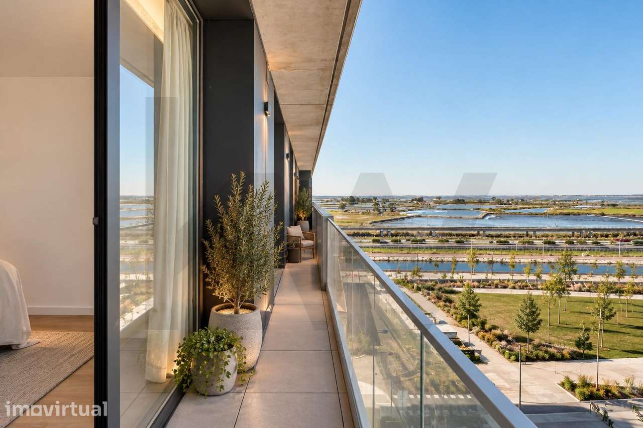 T3 novo com terraço, piscina e vista sobre as salinas | Barroca, Aveir - Grande imagem: 4/60