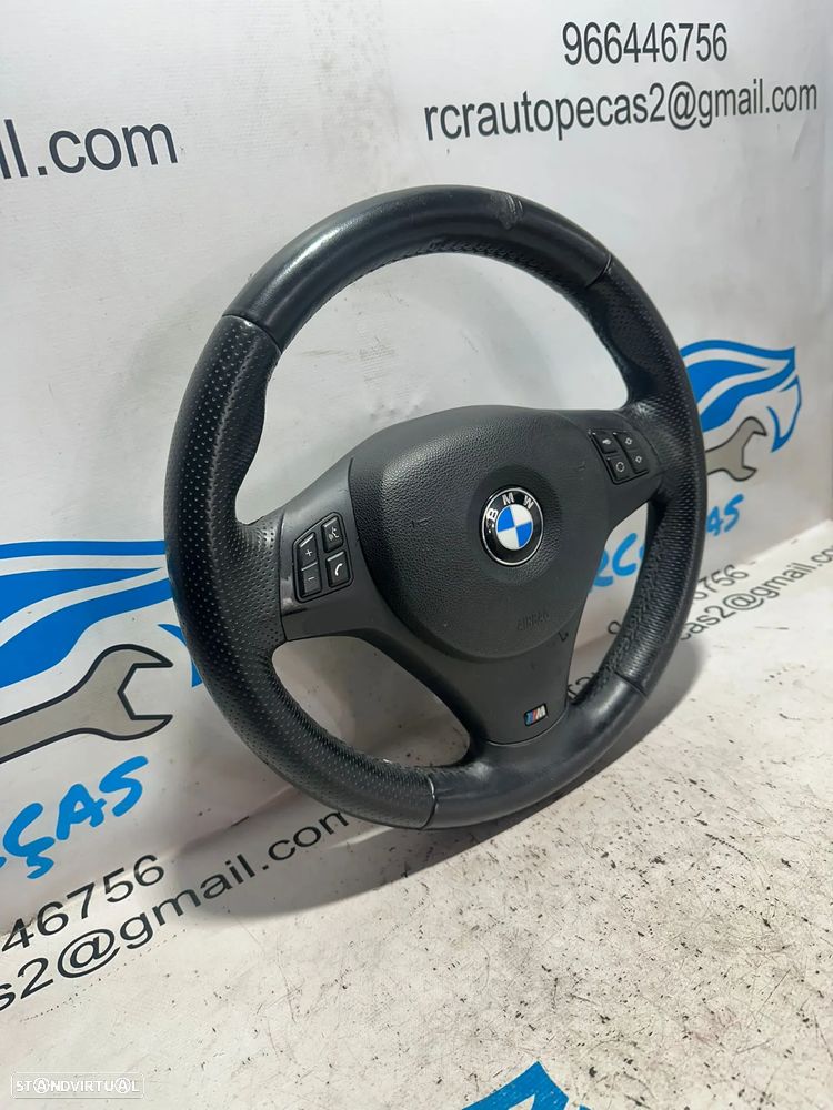 .Volante Multifunções Comandos Original BMW Pack M Serie 1 3 Pele Perfurada 7839075 - 5