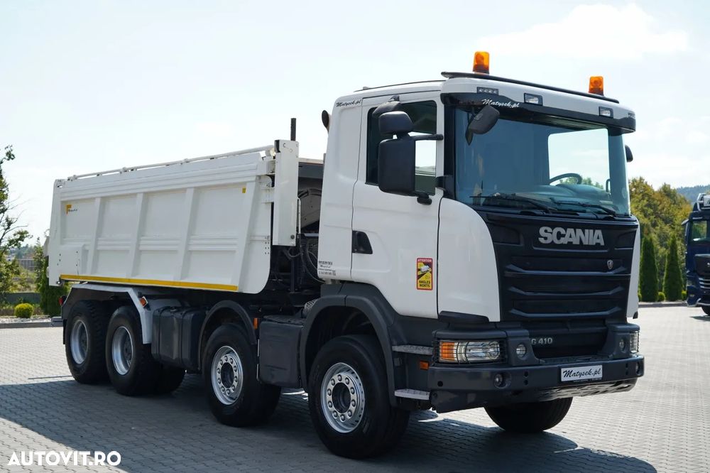 Scania G 410 / 8X4 / CAROSERIE BACĂ ASFALT / 2X CLAPETĂ HIDRAULICĂ / ACOPERIȘ HIDRAULIC / PENTRU PAVINGURI - 15