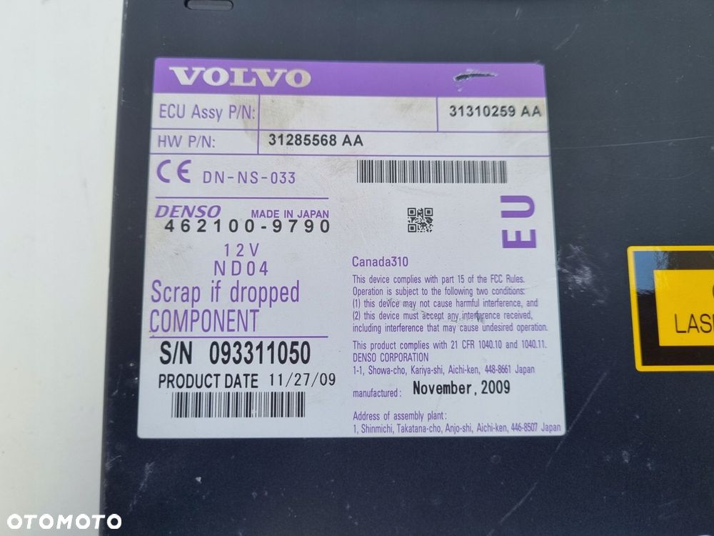 Volvo S80 II V70 III XC70 II ZMIENIARKA PŁYT CD 31285568AA 31285568 - 3