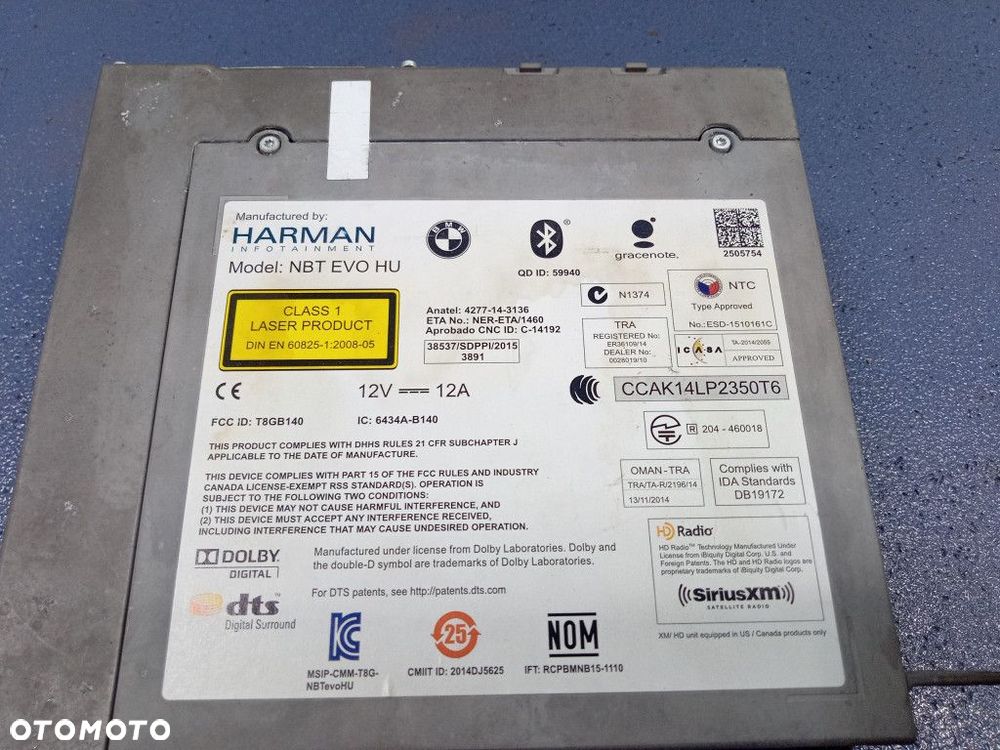 BMW 7 G11 G12 RADIO NAWIGACJA IDRIVE NBT EVO HU 6833444 - 7