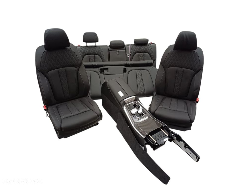 FOTEL FOTELE WNĘTRZE TAPICERKA PODŁOKIETNIK BMW X5 G05 INDIVIDUAL VASW Leather Merino black CENA BEZ WYBIERAKA I KONTROL - 7