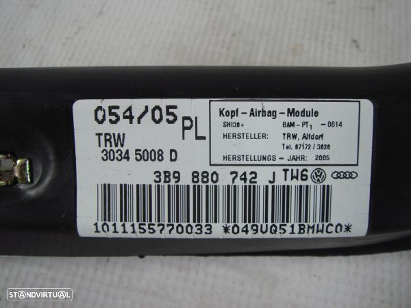 Airbags De Cortina Dto Volkswagen Passat Variant (3B6) - 2