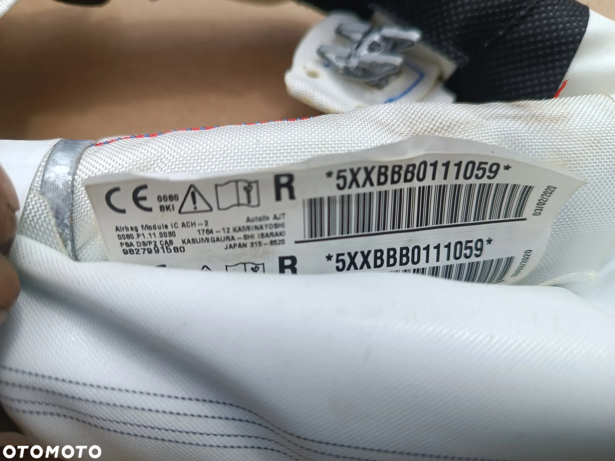 KURTYNA PRAWA PODUSZKA AIRBAG 9827991580 OPEL CORSA F 208 II - 3