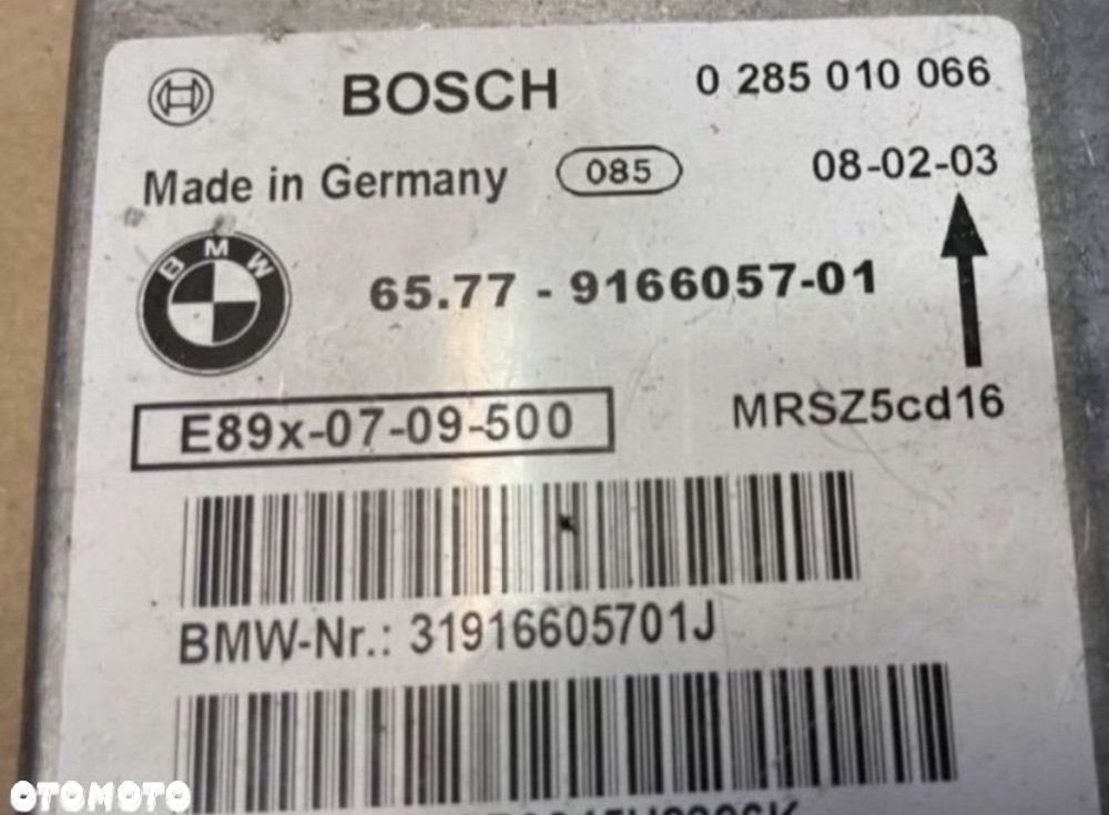 9166057 moduł sensor airbag Bmw 3 e90 e91 e92 1 e81 e87 x1 - 2