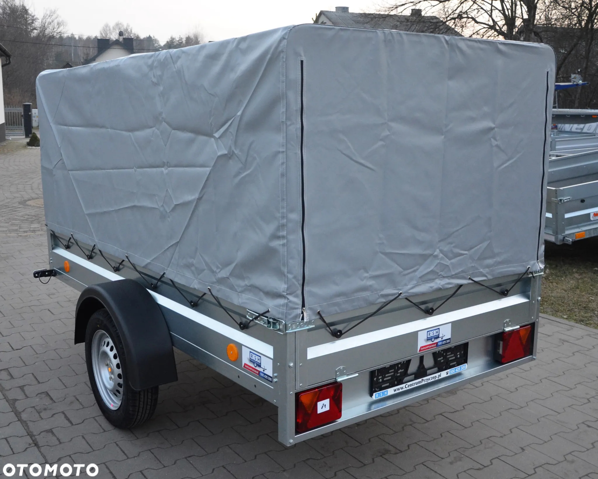 Neptun PRZYCZEPA SAMOCHODOWA N7-236 PTW 236X129X30 Z PLANDEKĄ ZE STELAŻEM I KOŁEM PODPOROWYM - 6