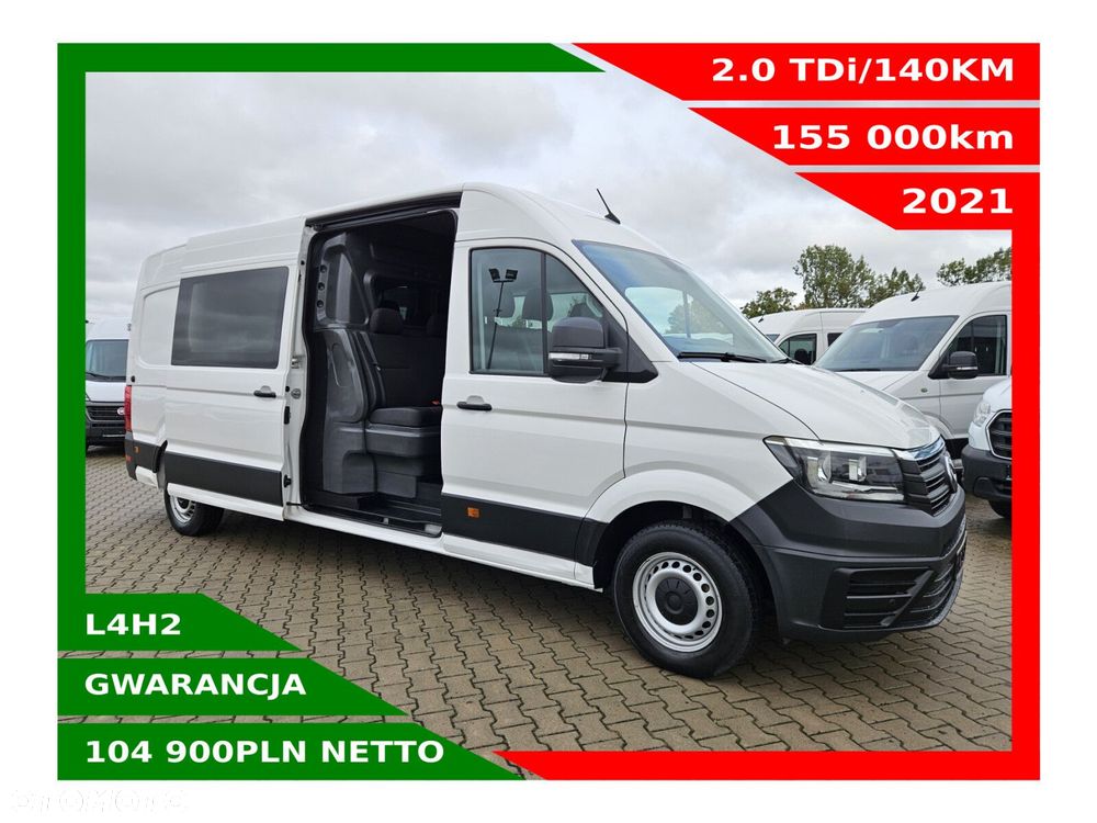 Volkswagen Crafter L4H2 *104900zł NETTO* Brygadówka 6 osób 2.0TDi/140KM - 1