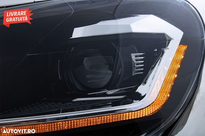 Grila Centrala VW Golf VI (2008-2013) si Faruri LED Semnalizare Secventiala LHD R2- livrare gratuita - 10