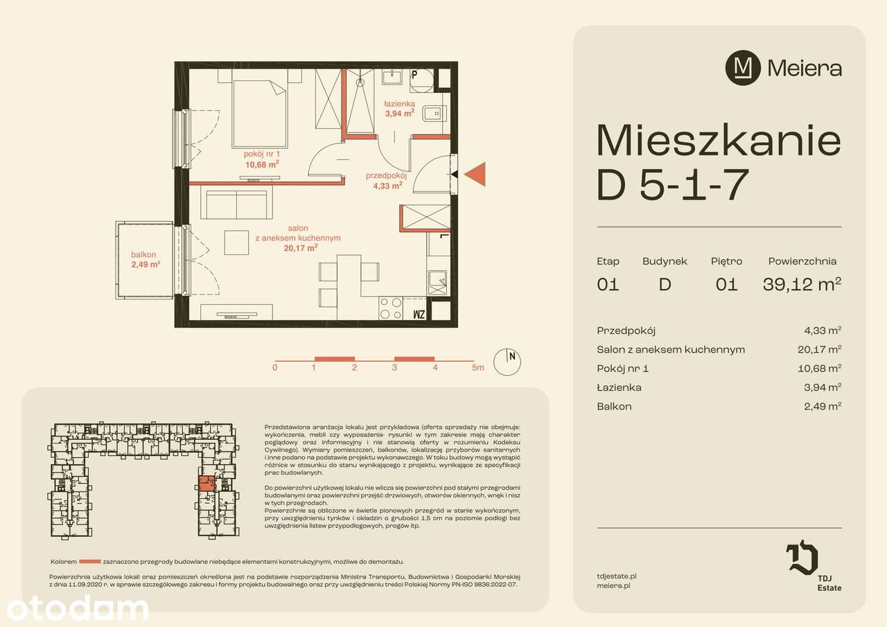 2-pokojowe mieszkanie 39m2 + balkon Bez Prowizji - Pełny obrazek: 2/13