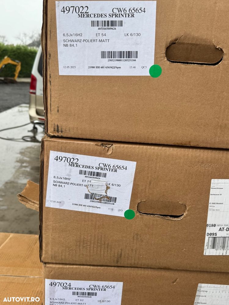 Vând jante aliaj Borbet 6x130 bicolore pe 16” pentru Mercedes Sprinter - 2