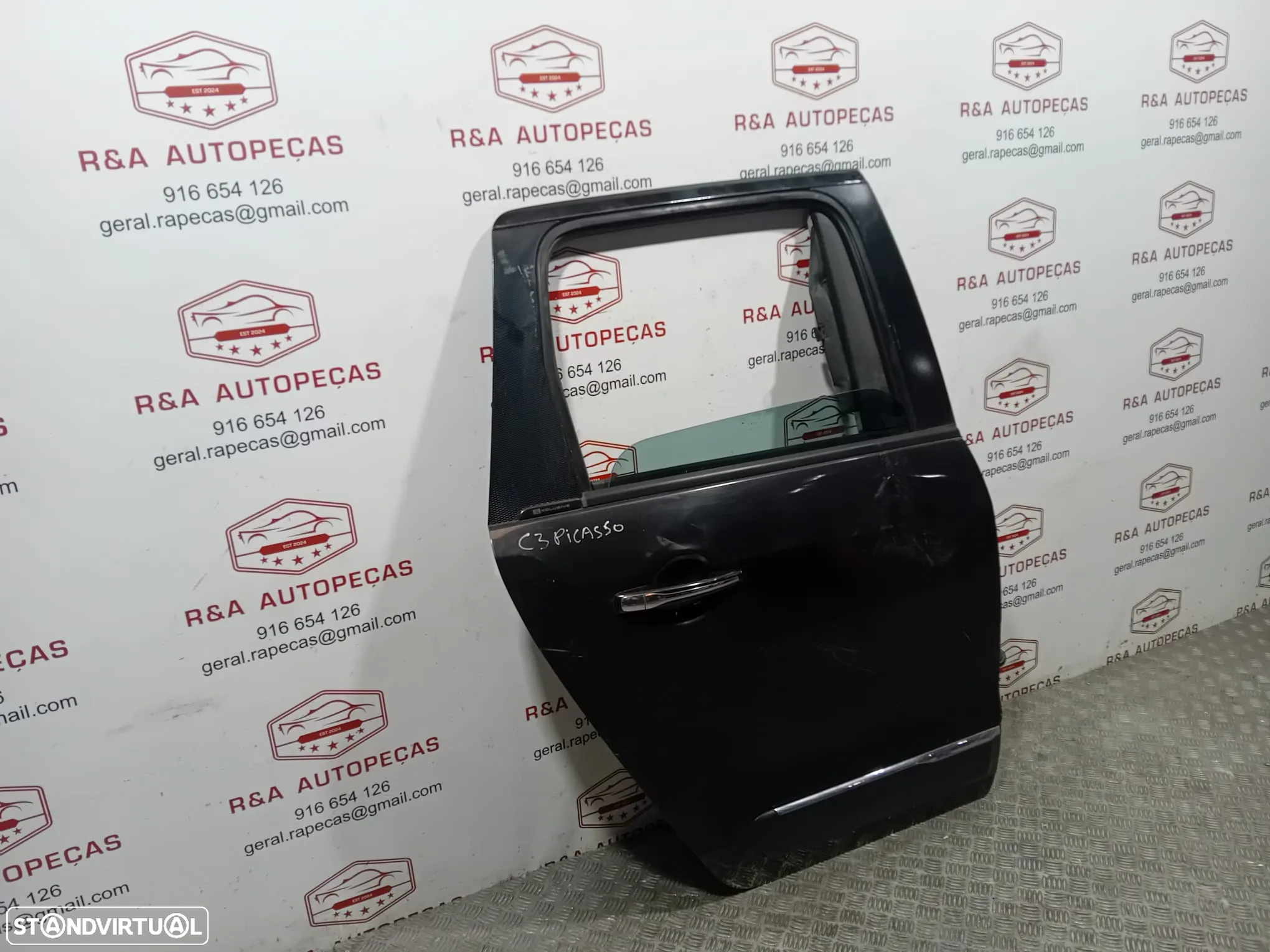 Porta Trás Direita Citroen C3 Picasso Original - 3