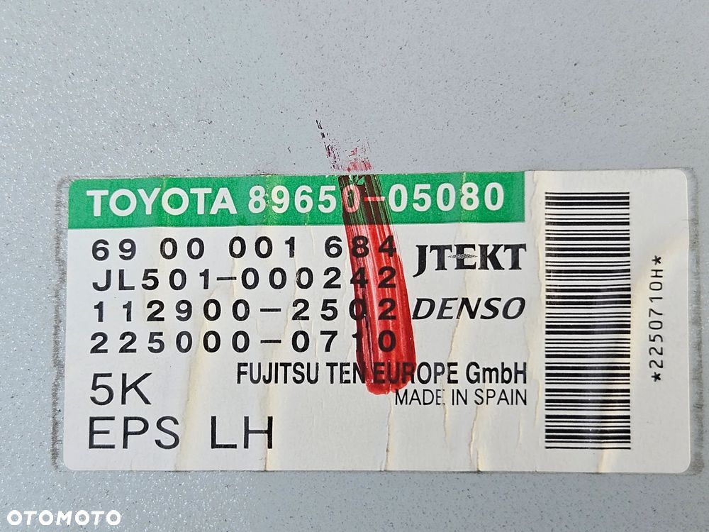 Toyota Avensis T27 moduł sterownik wspomagania kierownicy 89650-05080 - 2