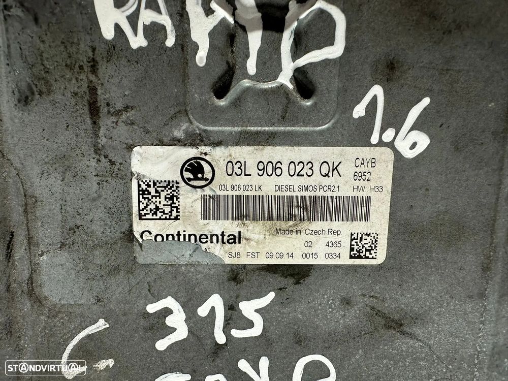 .Centralina Motor Continental VW Audi Volkswagen Seat Skoda 1.6 TDi CAY 03L906023QK 5WP42918AA 2009 - 2015 - 7