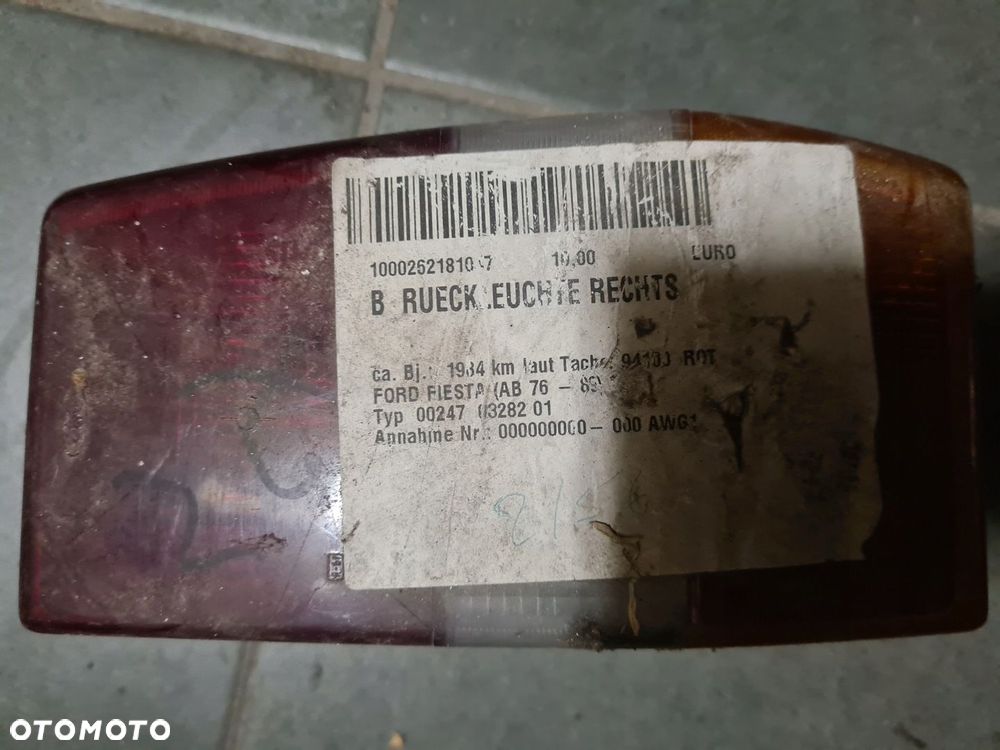Lampa prawa tylna Ford Fiesta I - 2