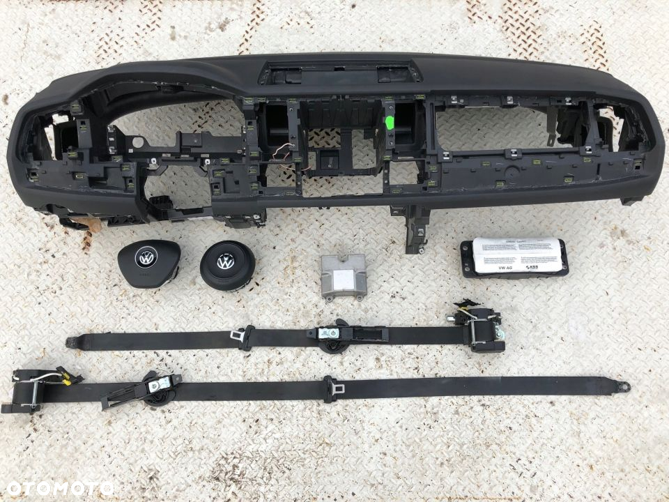 VW T6 7E MULTIVAN DESKA KONSOLA KOKPIT PULPIT PÓŁKA PARAPET AIRBAG FOTELA KURTYNA regeneracja Raz2 ! - 3