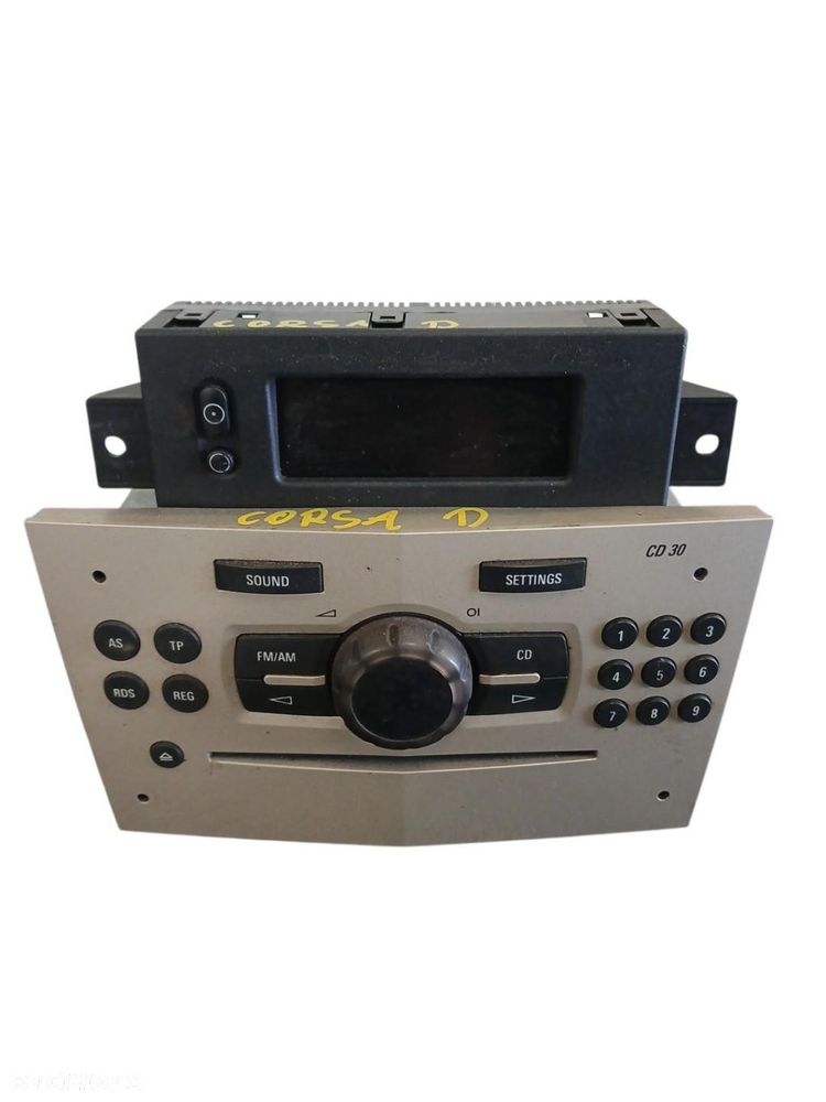 RADIO CD ZEGAR WYŚWIETLACZ OPEL CORSA D 13289917 CORSA D - 1