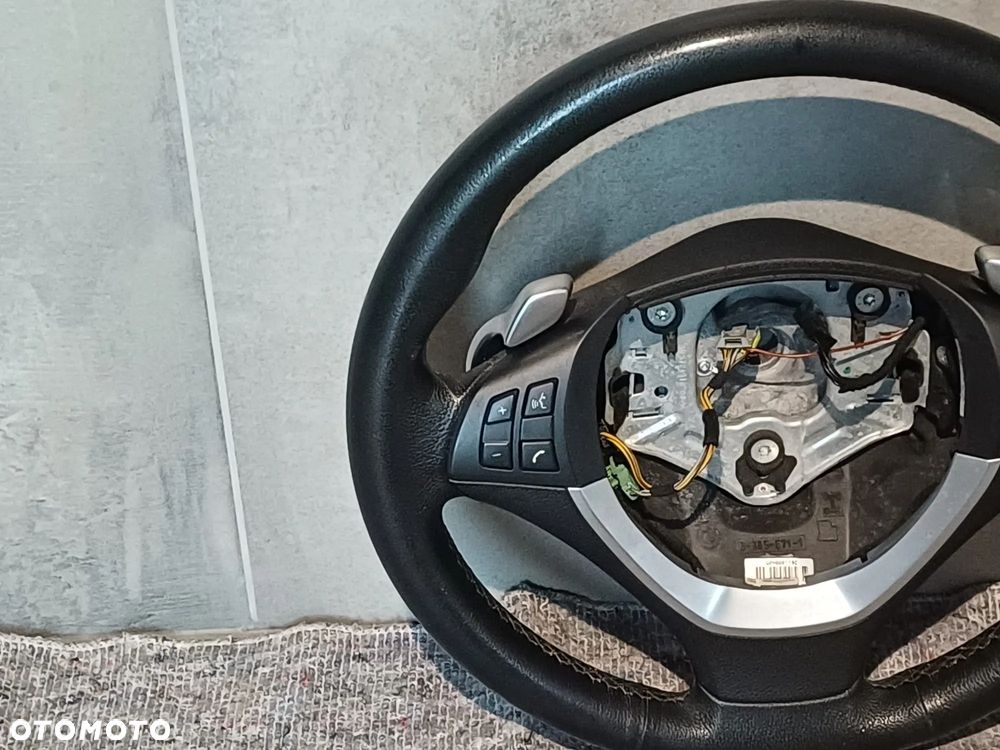 NR 592 Kierownica multifunkcja BMW X6 E72 E71 skóra łopatki 9149030 - 3