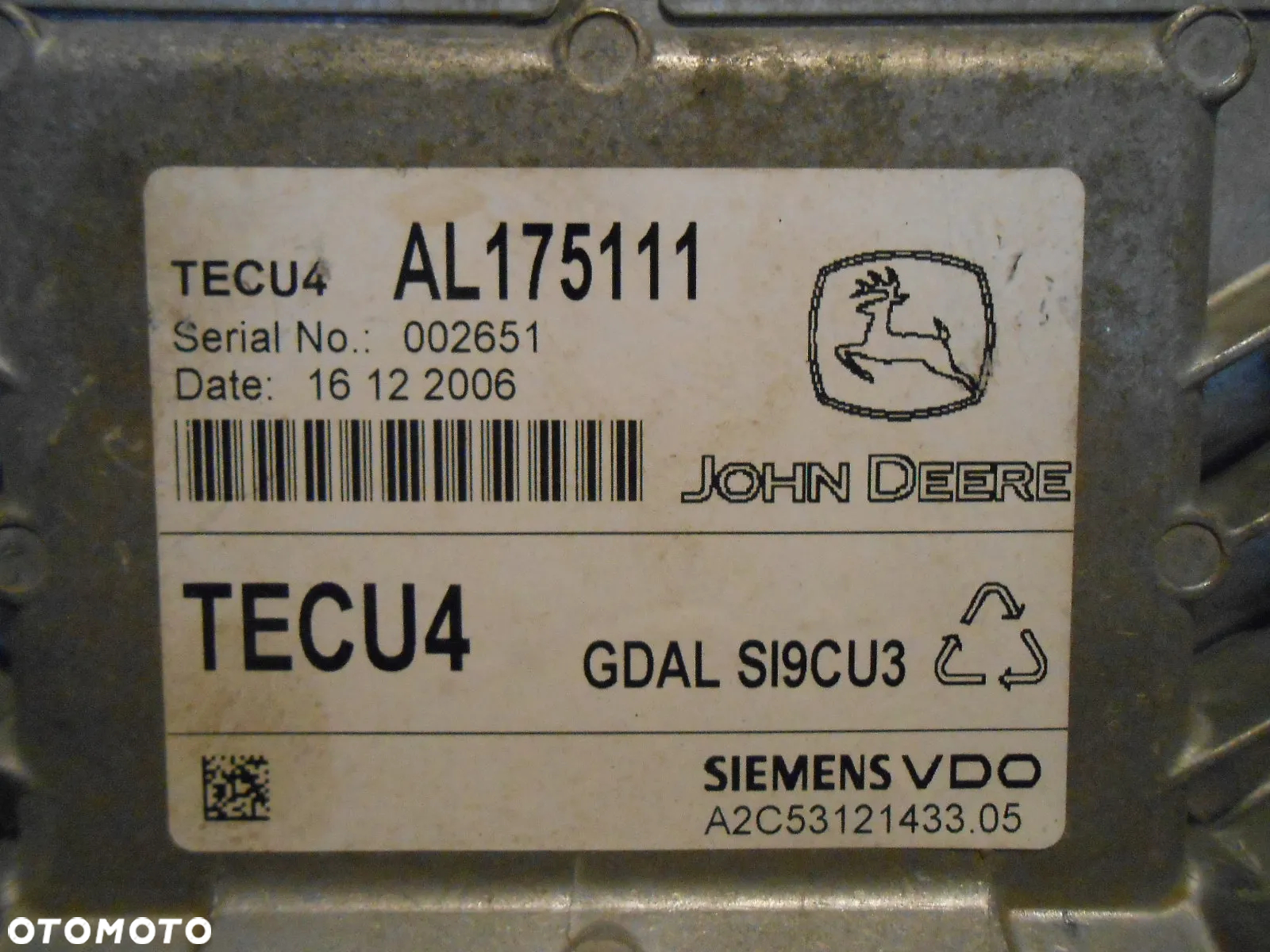 Sterownik TECU4 moduł komputer John Deere 6930 - 2
