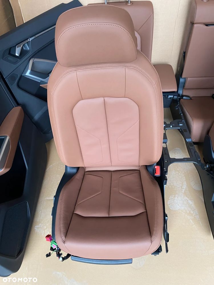 Audi Q3 83A kompletny środek Fotel fotele kanapa skóra boczki brązowe 32km - 5