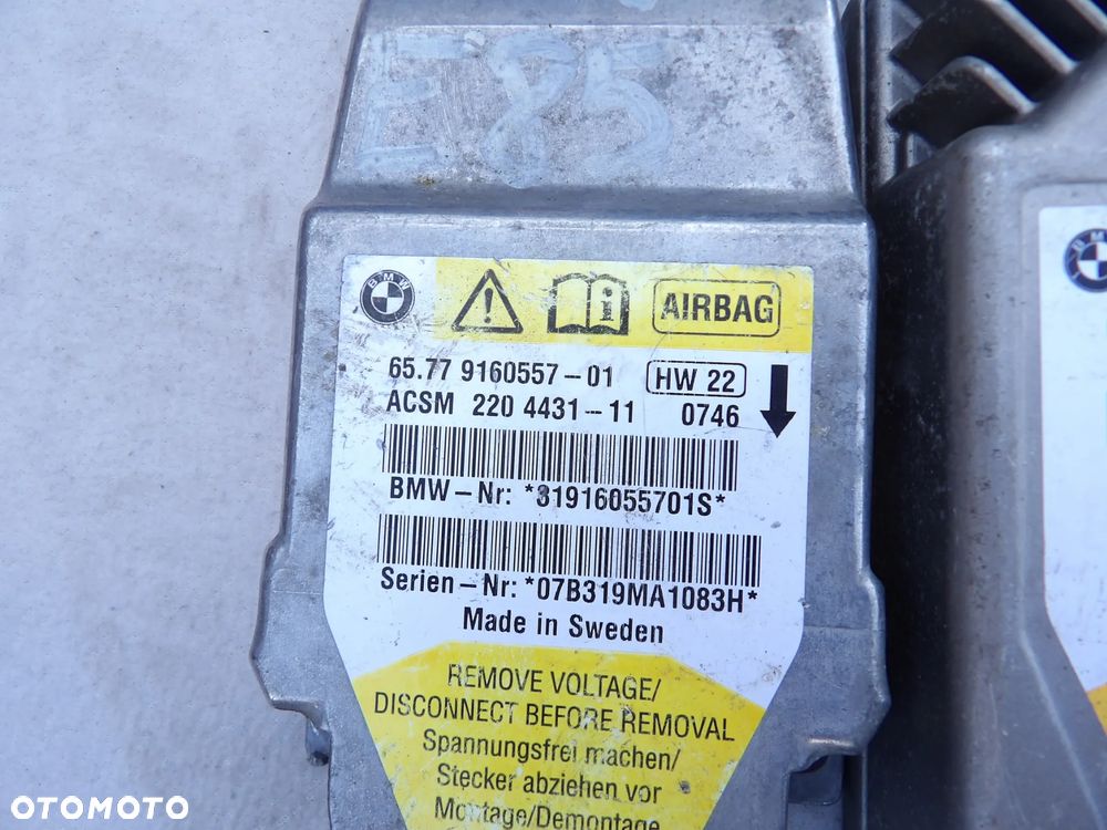 BMW MODUŁ SENSOR AIRBAG - 9160557 - 1