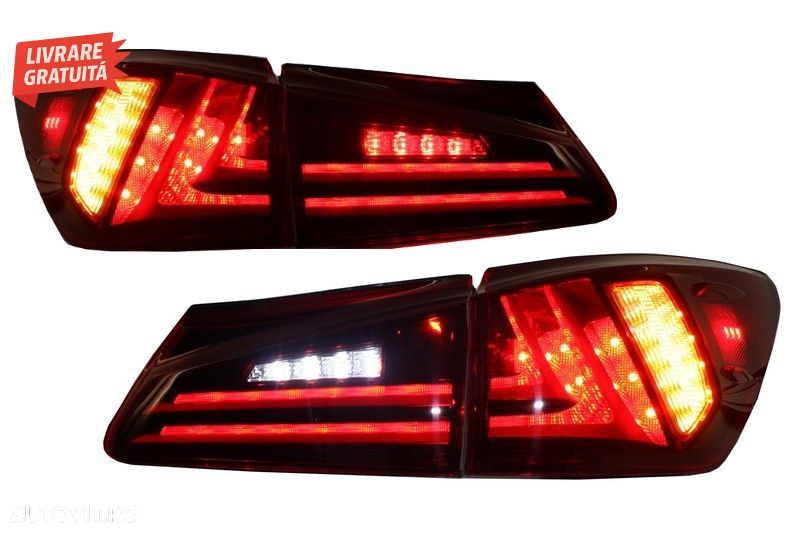 Stopuri LED LEXUS IS XE20 (2005-2012) Light Bar Facelift New XE30 Design Rosu Clar- livrare gratuita - 5