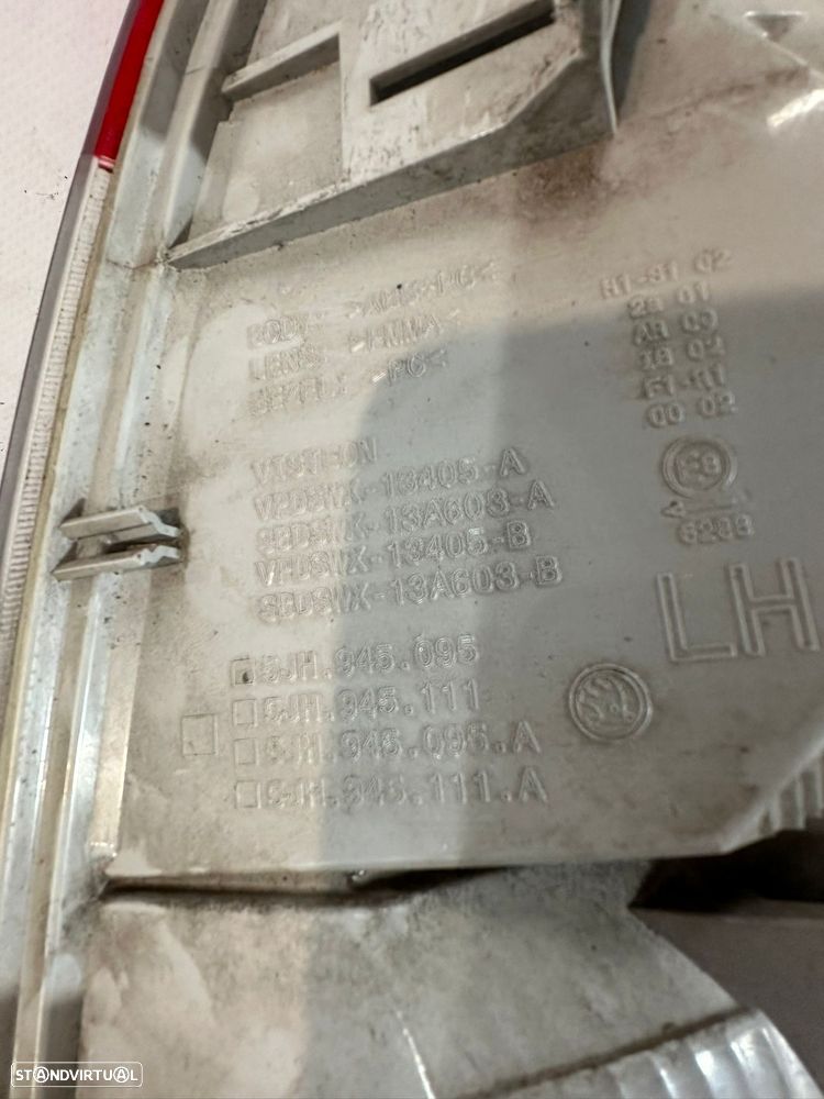 .Farolim Original Esquerdo Tras Traseiro Skoda Rapid NH3 5JH945095 2012 - 2019 - 5