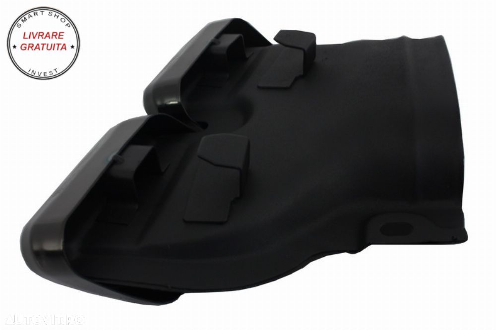 Difuzor Bara Spate cu Ornamente Mercedes C-Class W205 (2014-2020) C63 Design Negru- livrare gratuita - 12