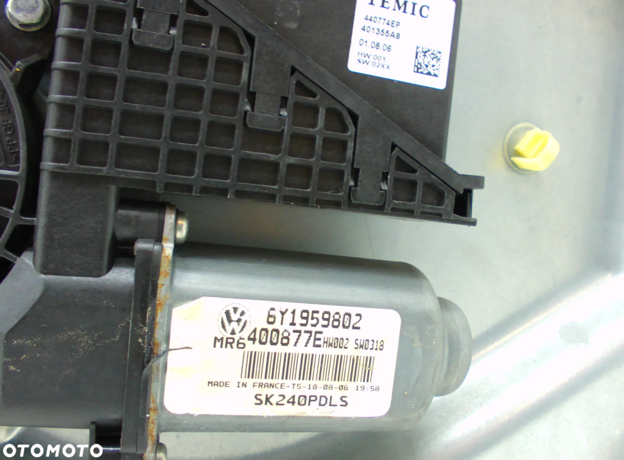 Skoda fabia I Mechanizm podnoszenia szyby prawy przód - 3