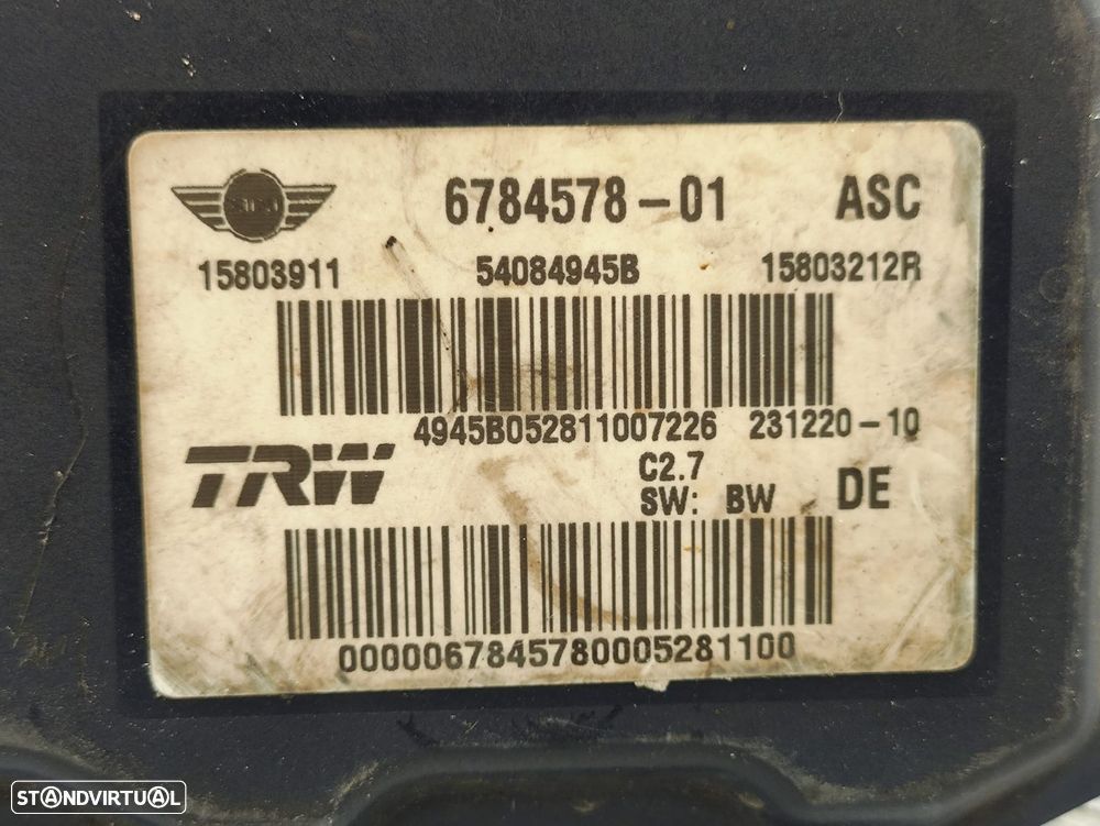 ABS Modulo Bloco Hidraulico Mini Cooper R56 R55 R57 R58 R59 6784578 - 8