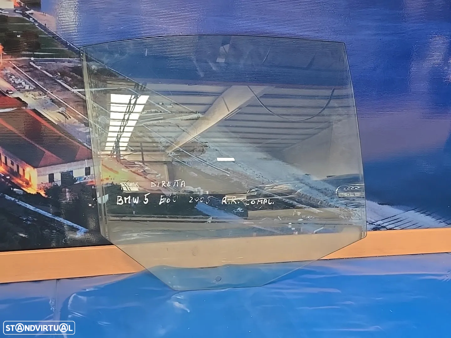 Vidro da porta traseira direita vidro laterais para bmw série 5 e60 2003- - 2