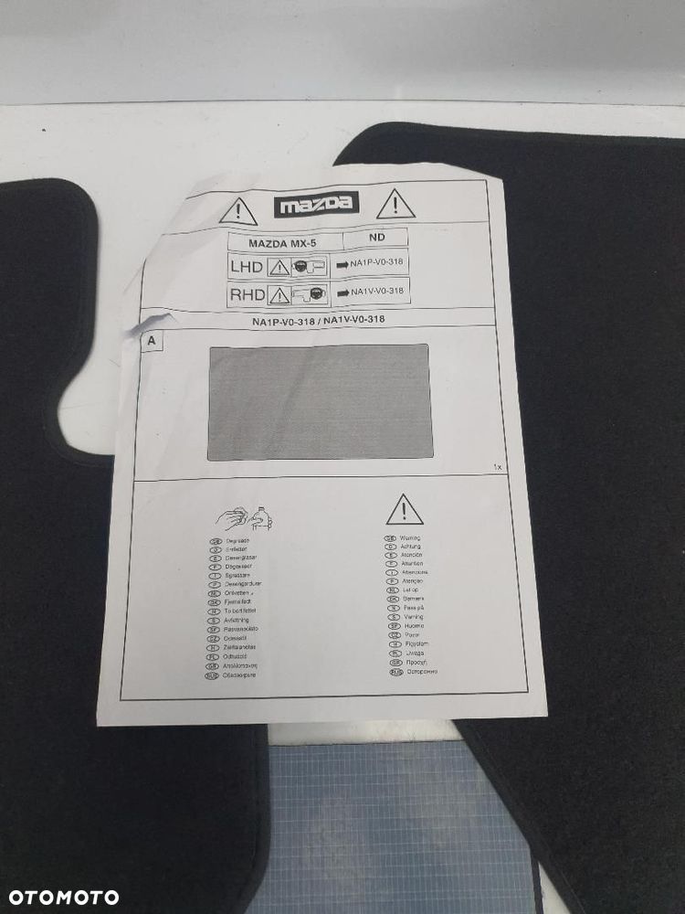 DYWANIKI ORYGINAŁ WELUR MAZDA MX-5 NG9EV0320 - 2