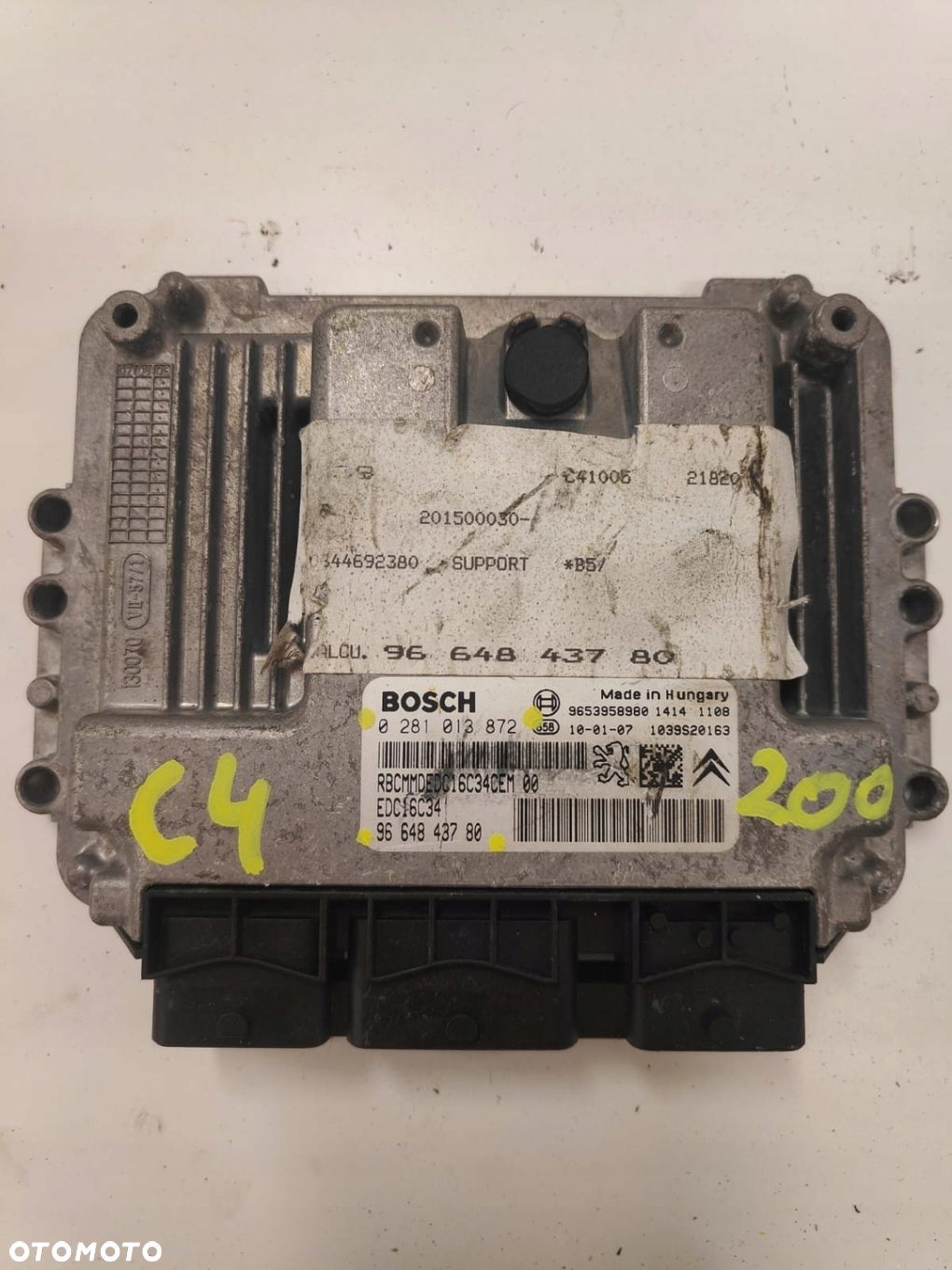 Citroen c4 0281013872 9664843780 KOMPUTER STEROWNIK SILNIKA - 1