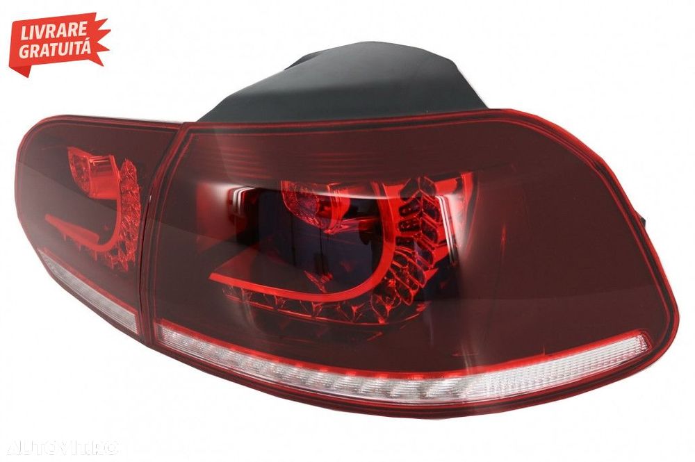 Stopuri FULL LED VW Golf 6 VI (2008-2013) R20 Design Semnal Secvential - 4
