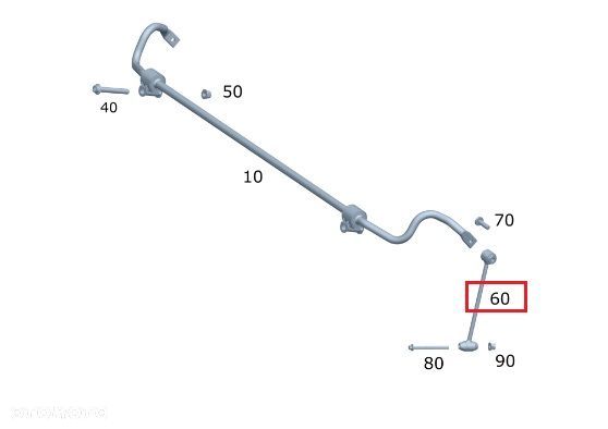 MERCEDES lewy + prawy ZESTAW Lacznik stabilizatora tyl OE - 4