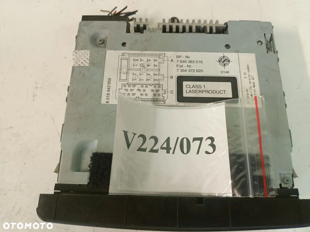 RADIO FIAT DOBLO 00-10 7354372620 NO V224/073 - 2