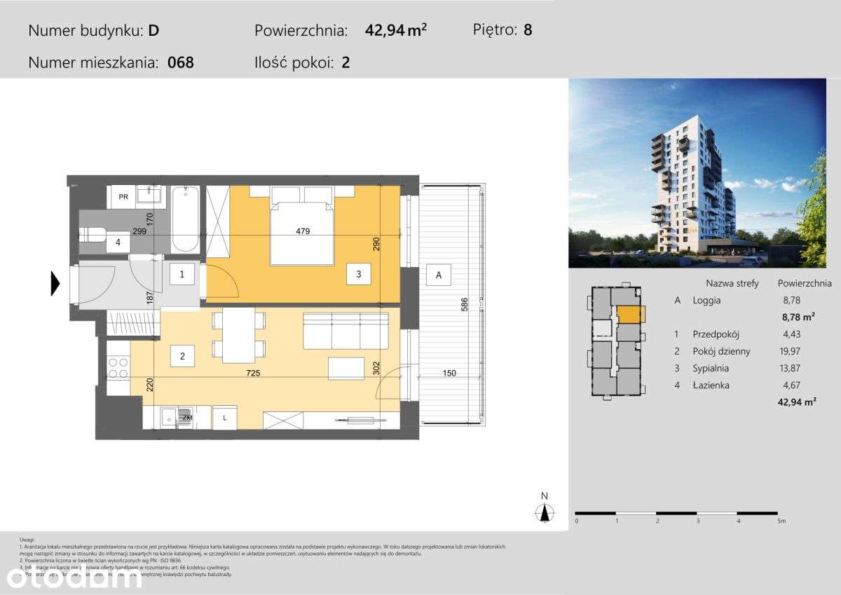 Mieszkanie na sprzedaż, 2 pokoje, 43 m², Rudna Wielka
