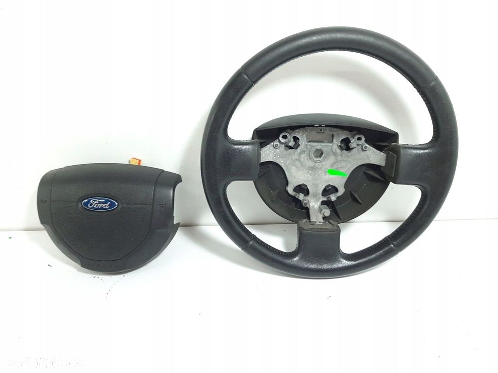 FORD FIESTA MK5/MK6 LIFT 06R KIEROWNICA SKORA PODUSZKA AIRBAG 6S6A-A042B85 - 1