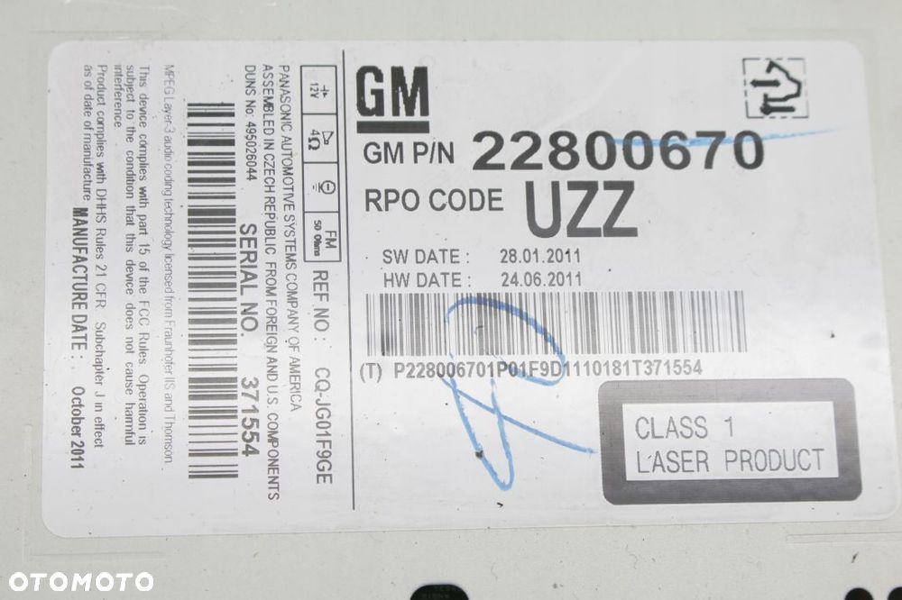 radio CD400 Opel Astra 4 J - 5