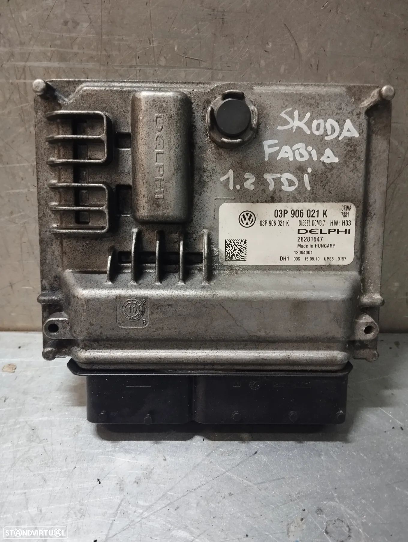 CENTRALINA DO MOTOR SKODA FABIA 1.2TDI REF. 03P906021K DCM3.7 28281647 - 1