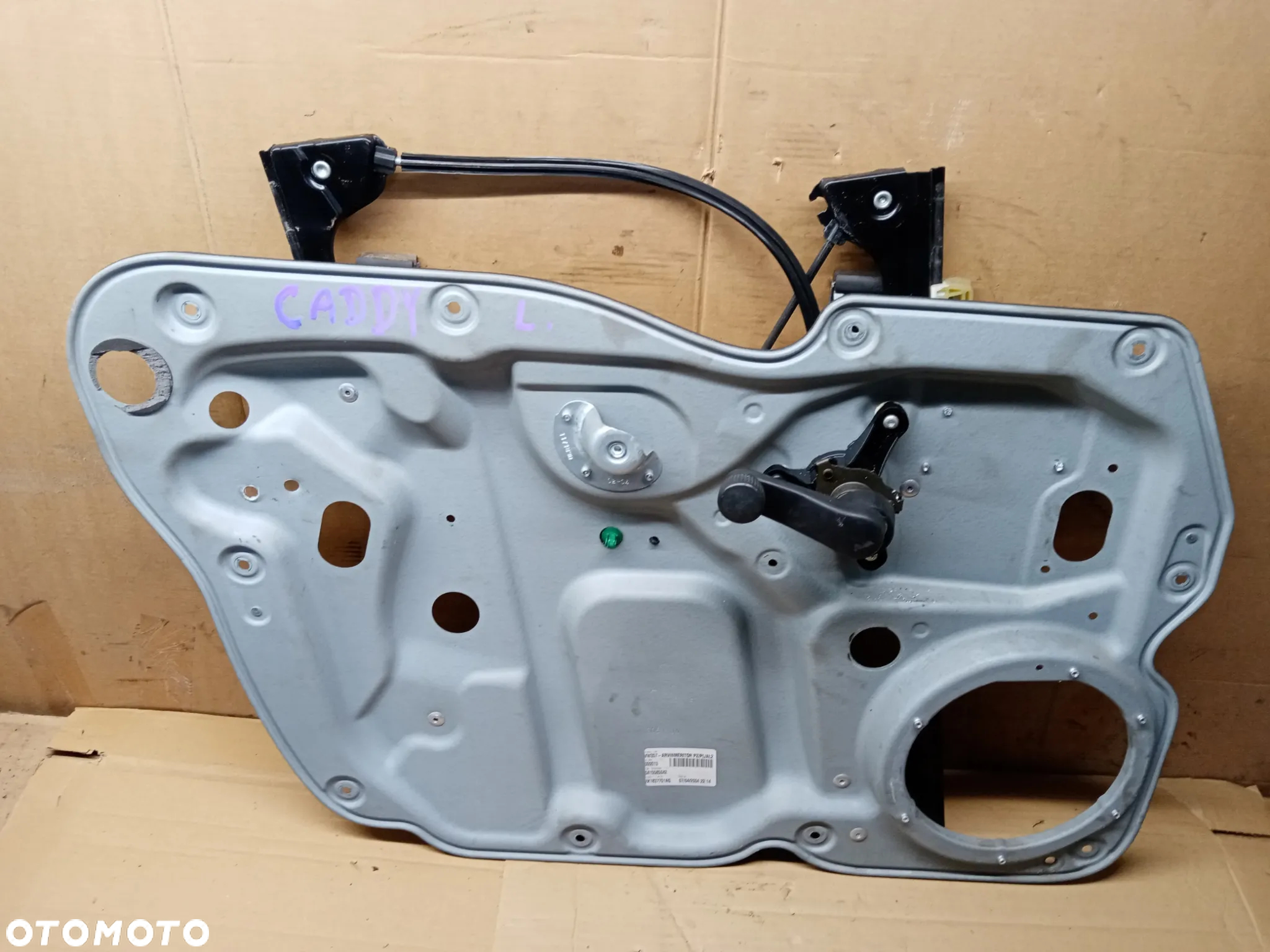 Mechanizm podnośnik szyby lewy przód manualny VW Caddy III 2K1837751AG 1T0837755F - 2