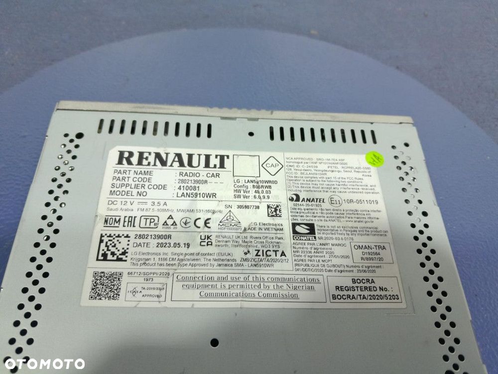 DACIA JOGGER RADIO NAWIGACJA 280213900R - 2