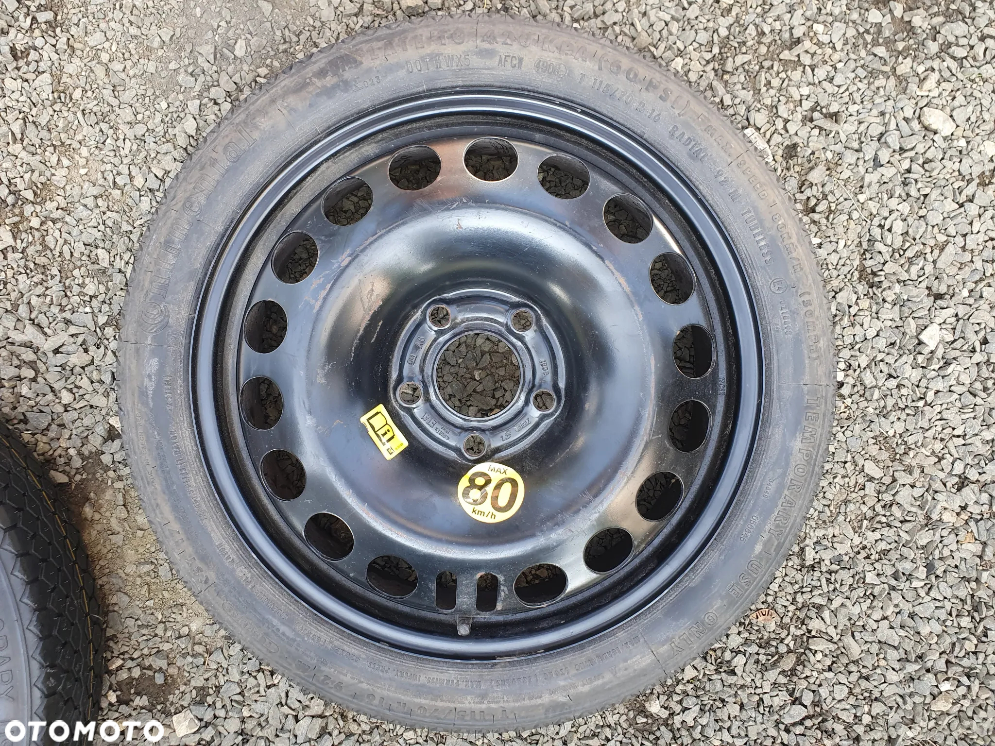 OPEL SAAB FIAT ORYGINALNE KOŁO DOJAZDOWE R16 5x110 ZAPASOWE DOJAZDÓWKA 16" 2160132 CONTINENTAL 115/70 CROMA II POSIADAM 2SZT - 6