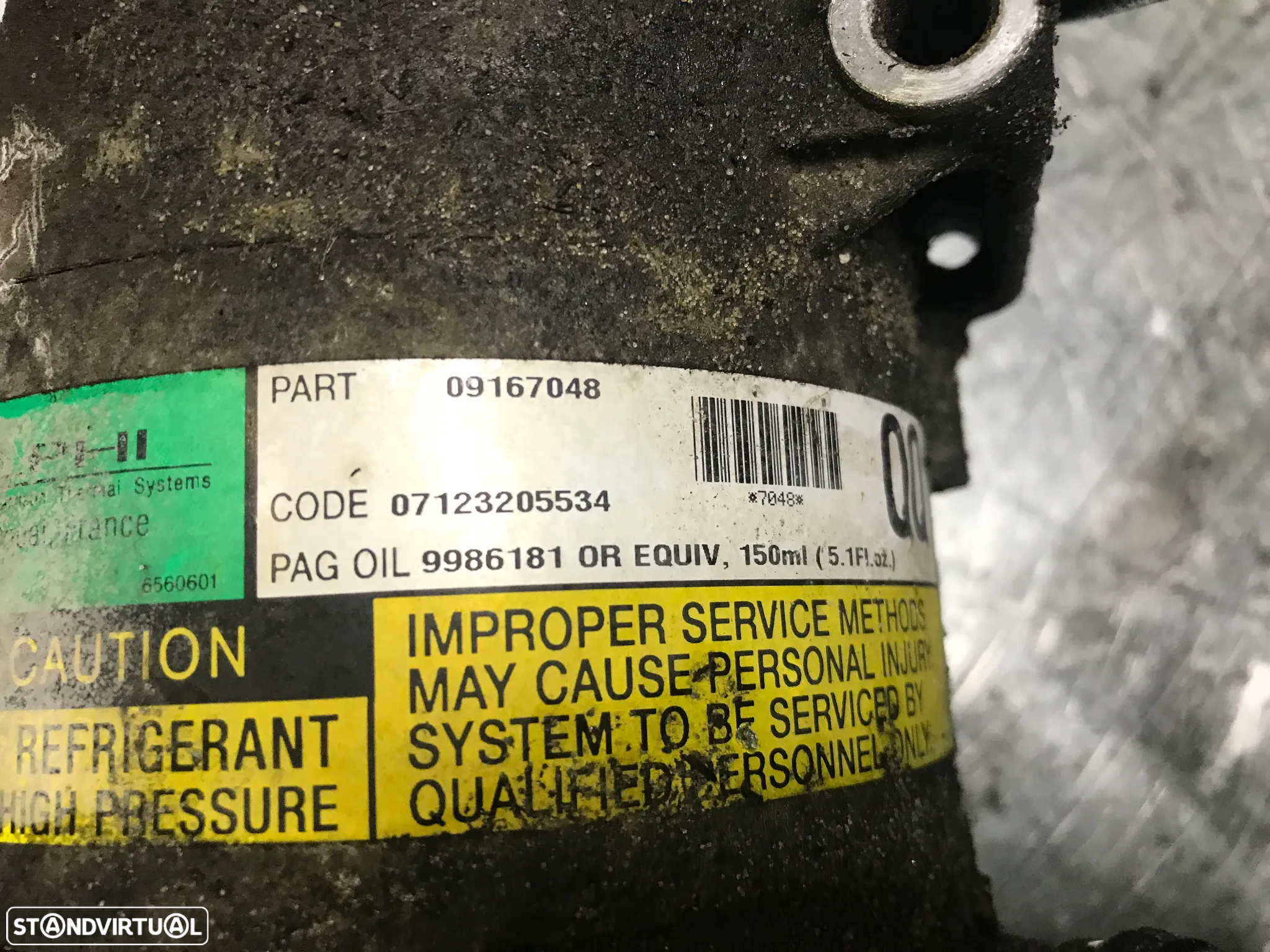 COMPRESSOR AC OPEL CORSA C / AGILA 1.2 16V 09167048 - 5
