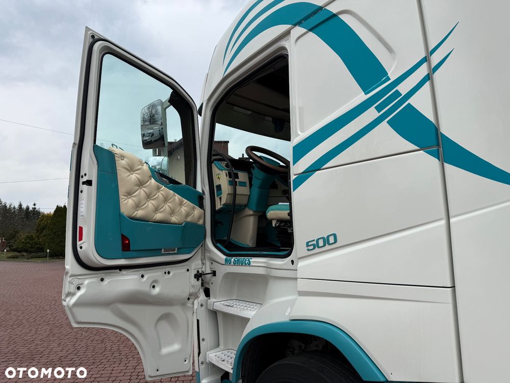 Volvo FH 500 *GLOBETROTTER* NA PODUCHACH* KLIMA POSTOJOWA* NAVI* LODÓWKA* KOŁA NOWE* XENON* HYDRAULIKA DWUOBWODOWA* OBSZYTY ŚRODEK* Z FRANCJI - 14